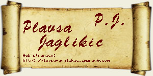 Plavša Jaglikić vizit kartica